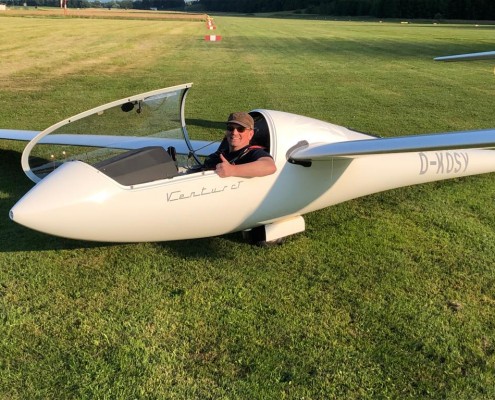 Glücklicher Pilot